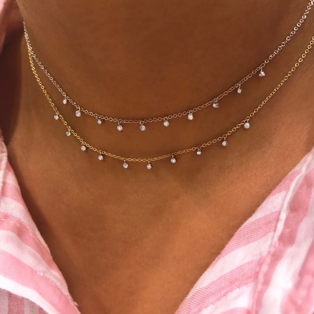 Diamond Bezels necklace